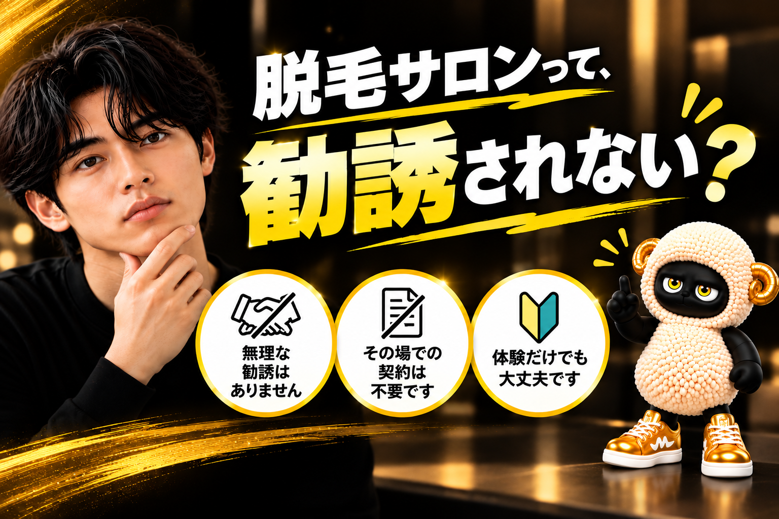 脱毛サロンって勧誘されない？南草津のメンズ脱毛サロンが不安を解説！のサムネイル
