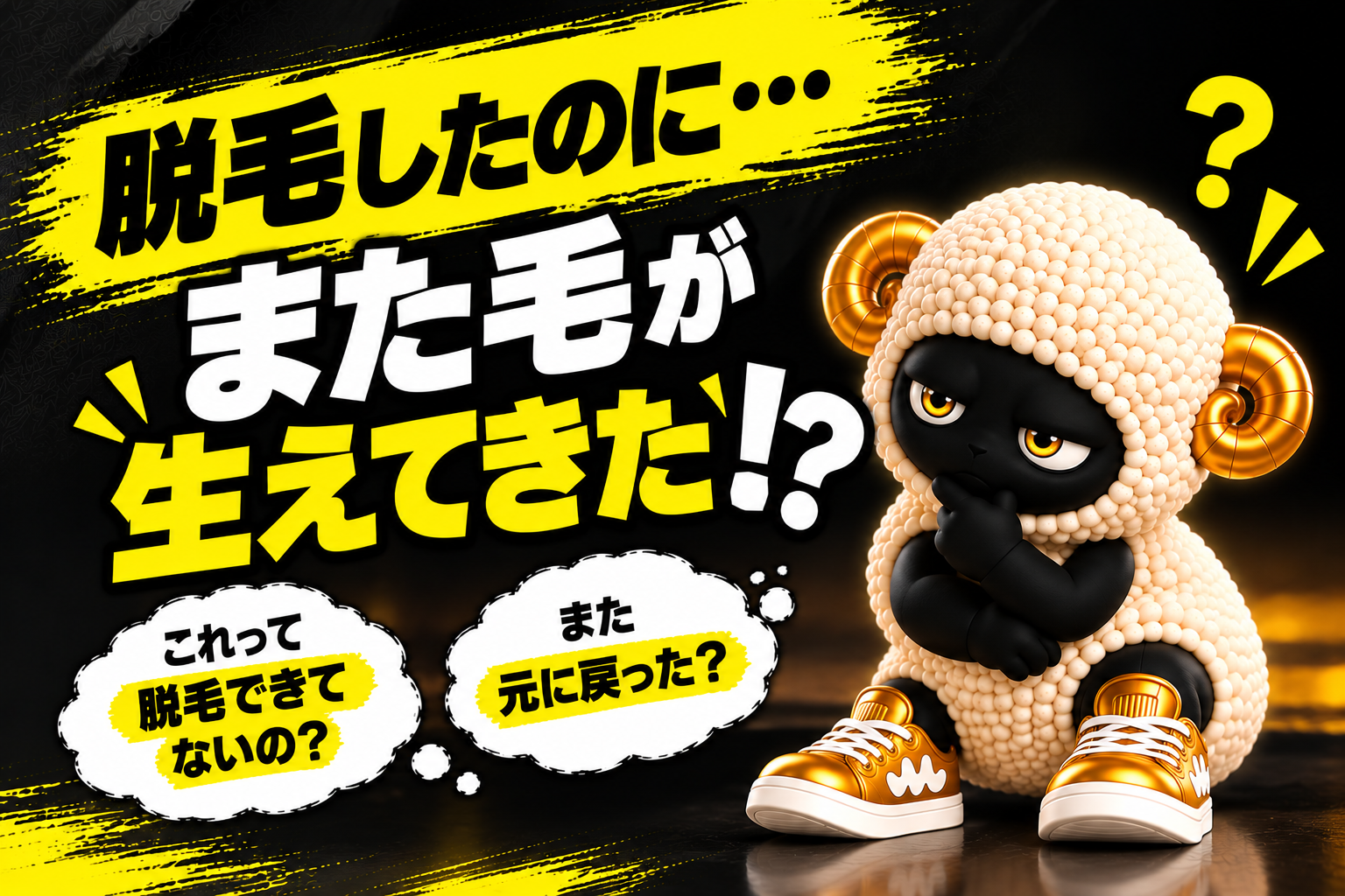 脱毛したのに…また毛が生えてきた！？脱毛後に毛が見えてくる理由を解説のサムネイル